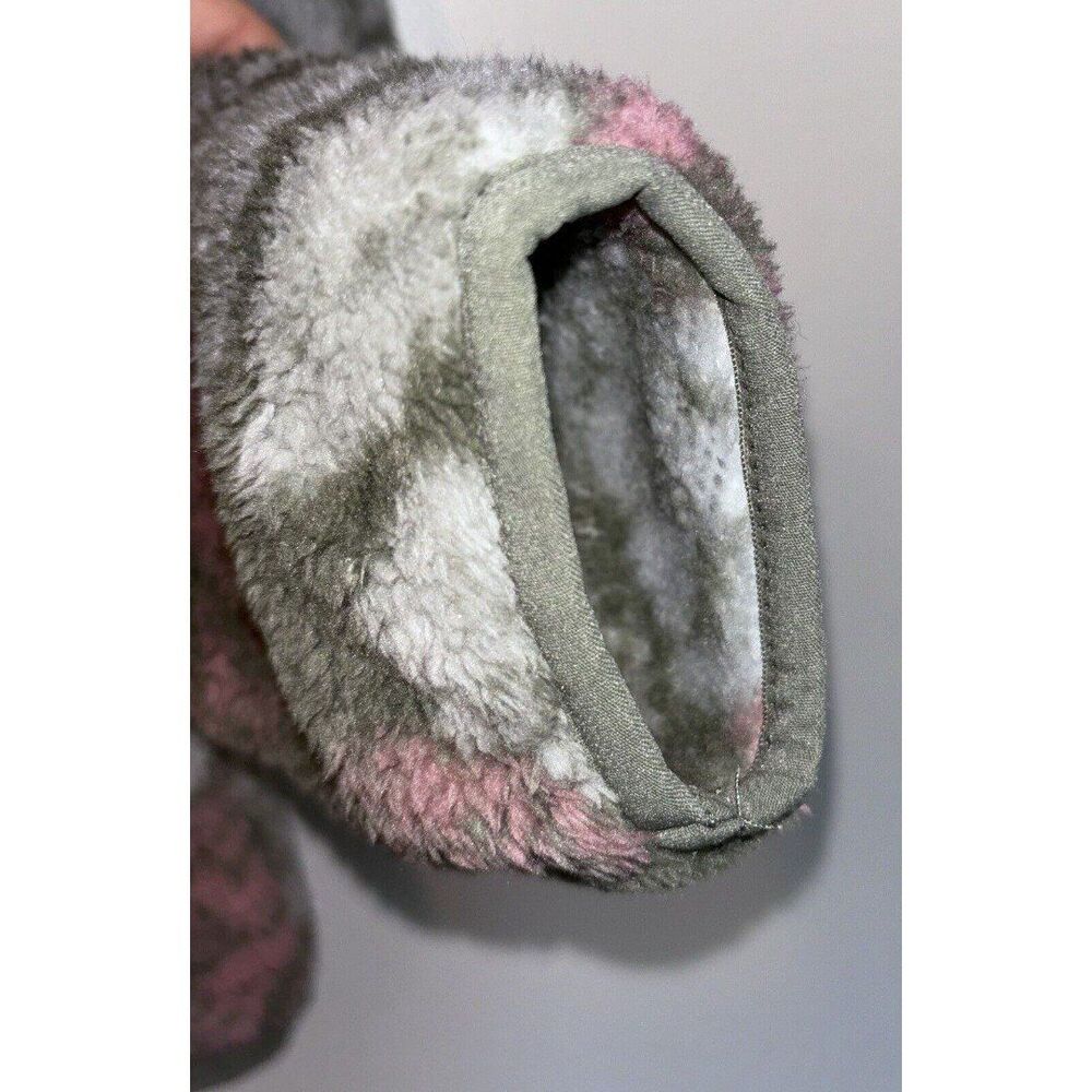 Ladies Gerry Fleece Zip Up Jacket Size Medium Floral Green Pink Gray - Picture 5 of 9